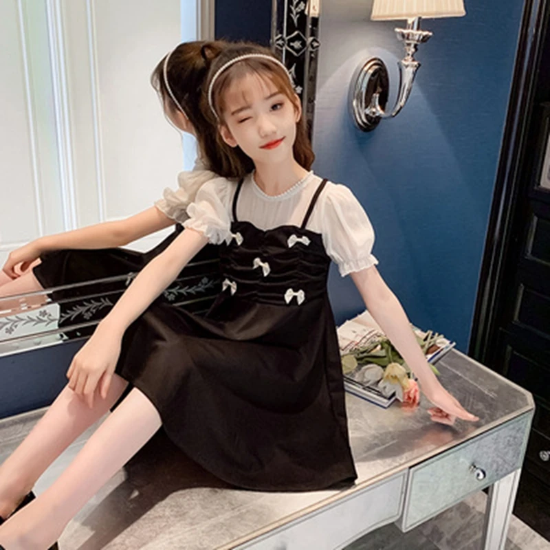 Новинка легкие летние платья для детей элегантное шифоновое праздвечерние чное