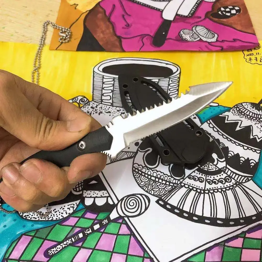 Ножи спасательные портативные Фиксированный Клинок для кемпинга и выживания