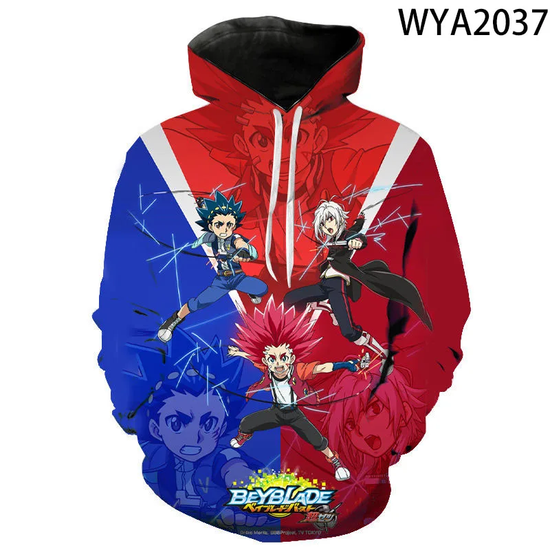 Толстовка Beyblade Burst с 3D принтом Модный пуловер длинным рукавом для мужчин и женщин