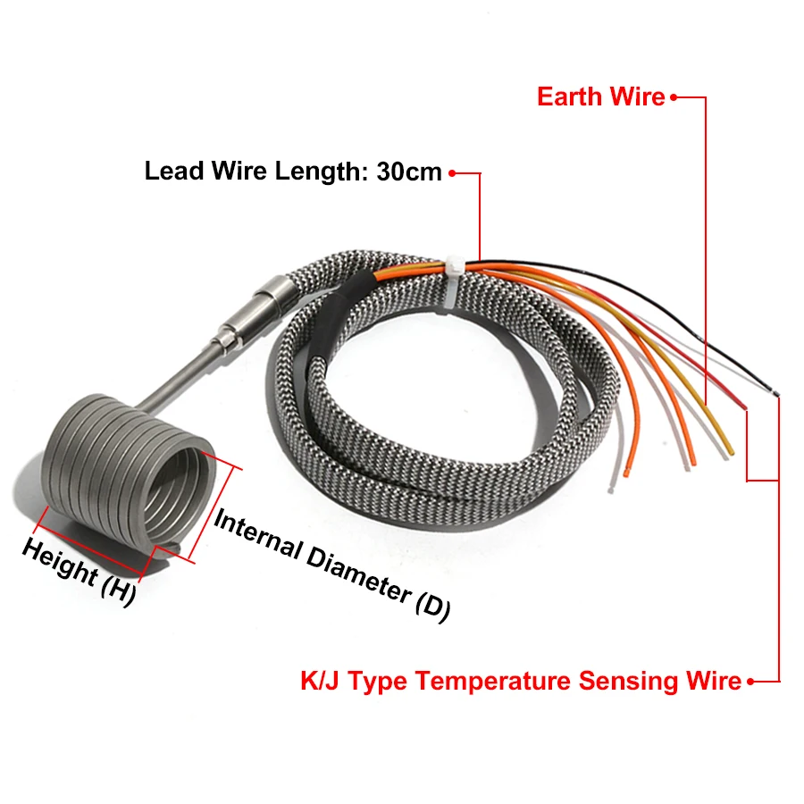 35 мм внутренний диаметр 25 ~ 50 Высота пружинная нагревательная катушка 4 2*2 2 Размер