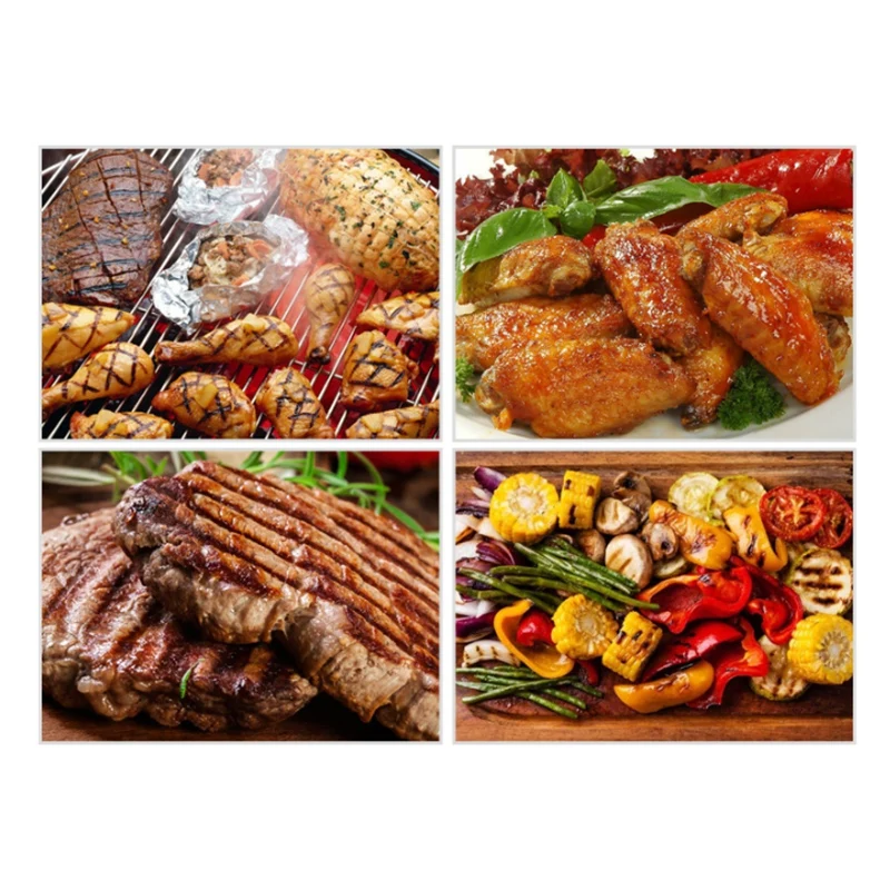 Круглая барбекю Гриль Корзина сковорода для мяса жарки креветки курицы овощи