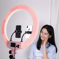 18 inch led dimmable studio camera ring light photo phone video light lamp with tripods selfie stick ring fill light for canon