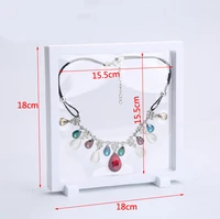 fashion hot sale membrane earring ring necklace display holder gift box protect jewellery stone floating presentation organizer