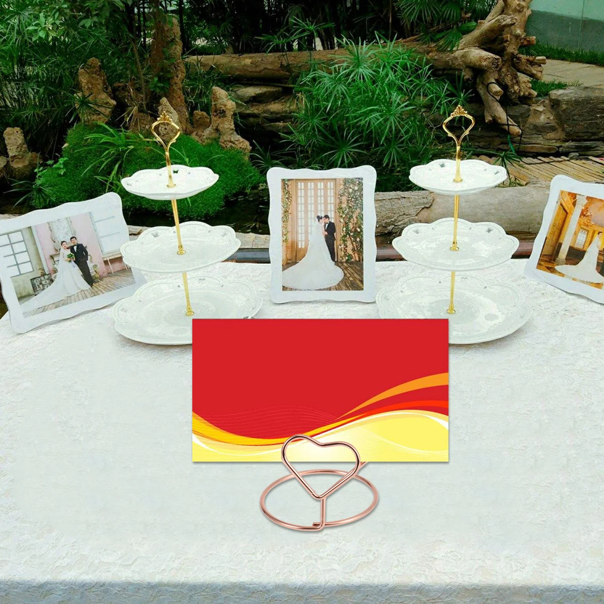 20 шт. декоративные держатели для карт в форме сердца милые банкетов и столов с