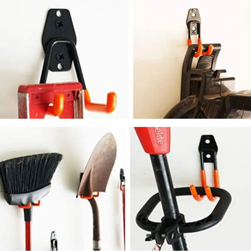 

Wall-Mounted Heavy-Duty U-Shaped Tool Holder Double Garage Hook With Non-Slip Coating Supplies