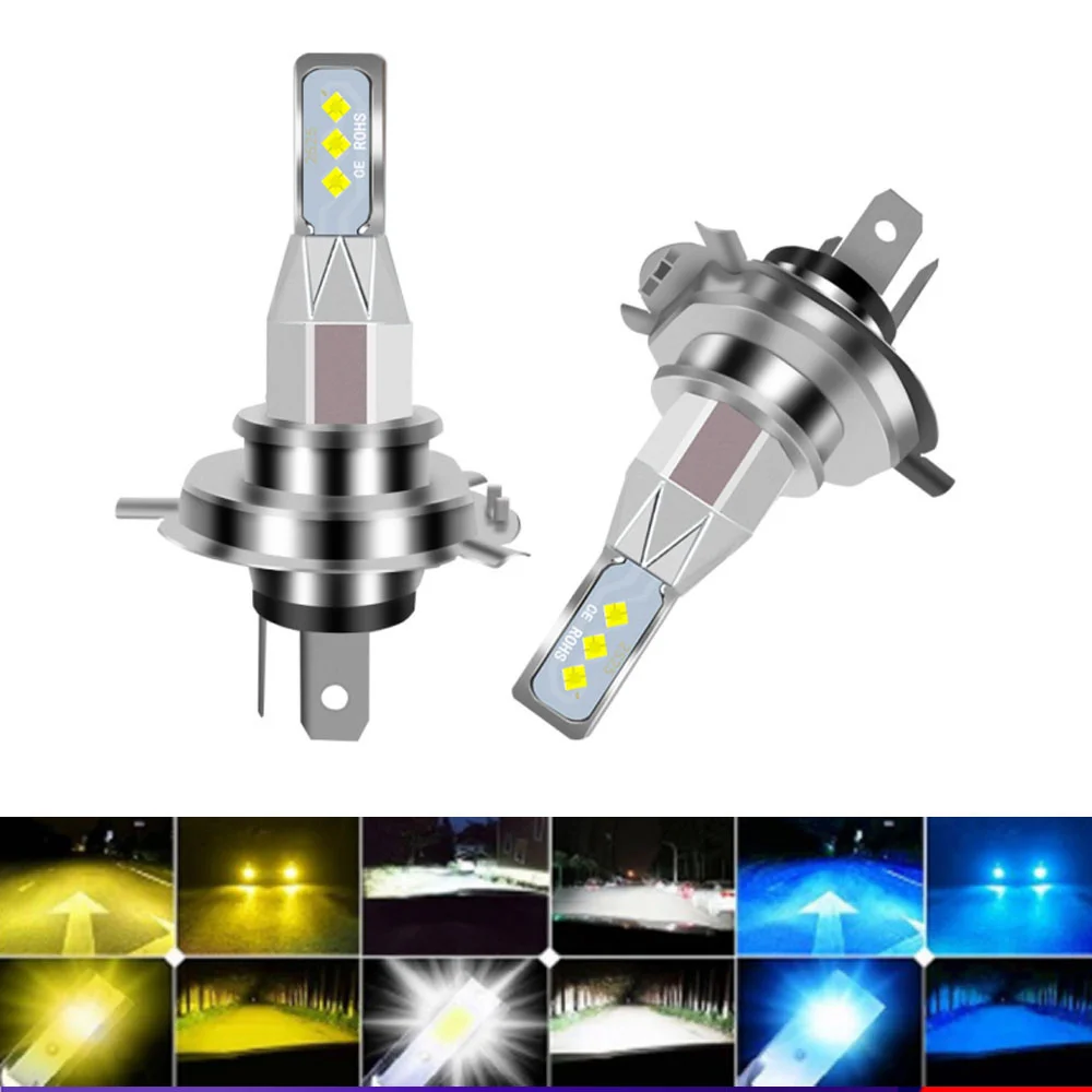 

2Pcs Mini 3000K 4500K 6000K 8000K 12000LM 9005 H1 880 H4 Turbo Mini Headlight H3 H7 H11 9006 Led Bulbs Super Bright 2525 Light