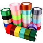 25 ярдов, 6 мм, сатиновая подарочная лента дюйма, натуральные ленты для рукоделия, для шитья одежды, свадебных лент вечерние, рождественских украшений для дома