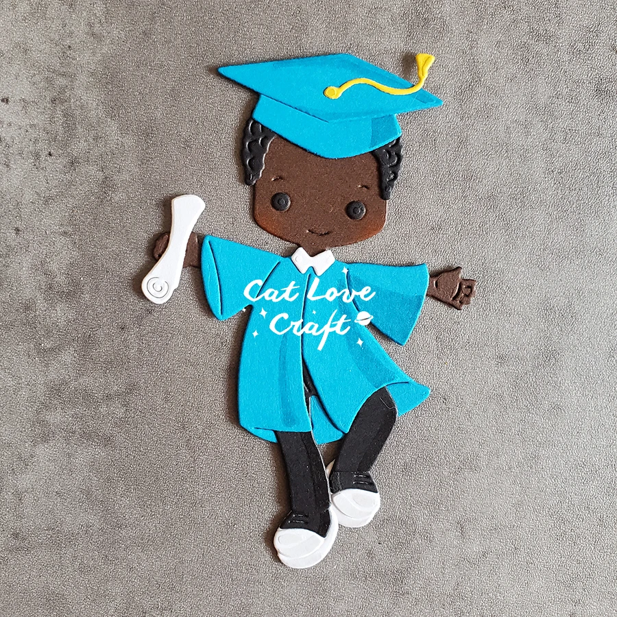 Мальчика Выпускной бакалавра форма металлический Трафаретный вырубной штамп