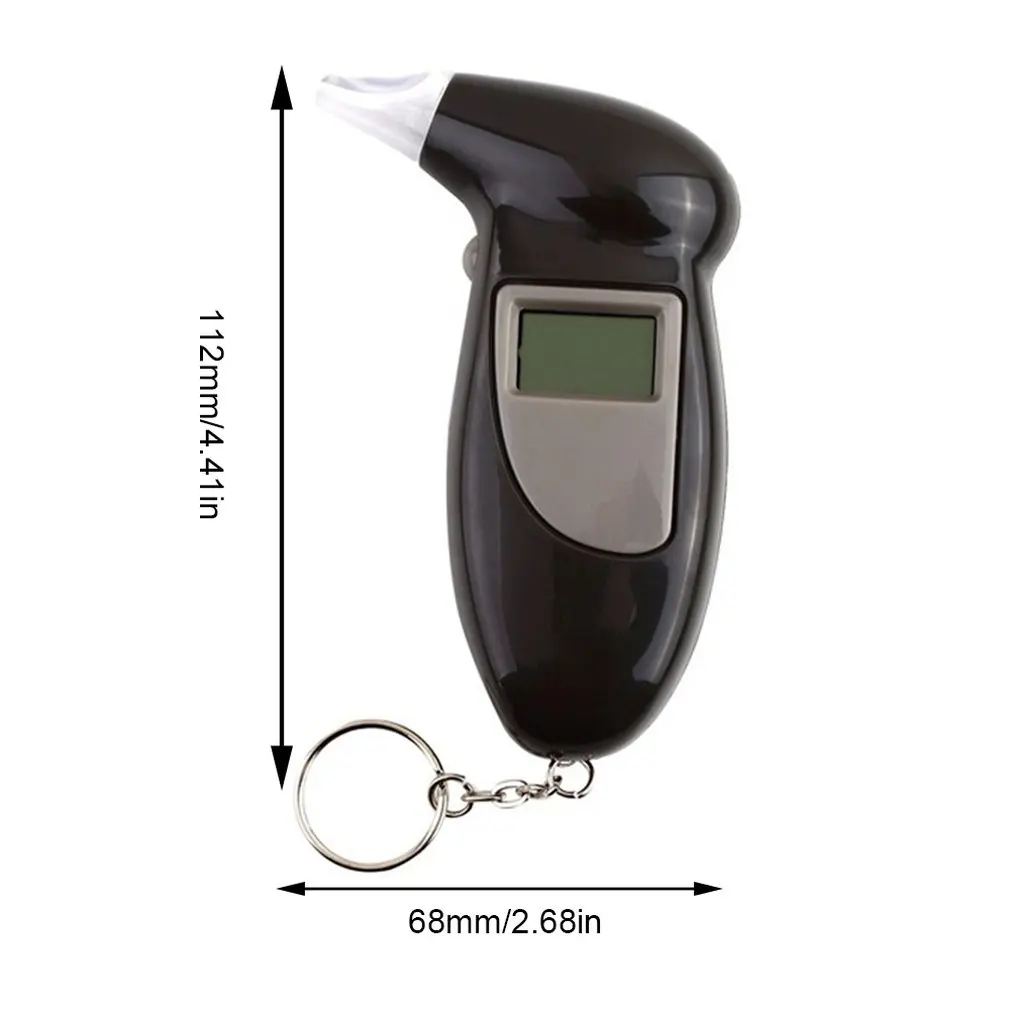 

2020 Professional Alcohol Breath Tester Breathalyzer Analyzer Detector Test Keychain Breathalizer Breathalyser DeviceLCD Screen