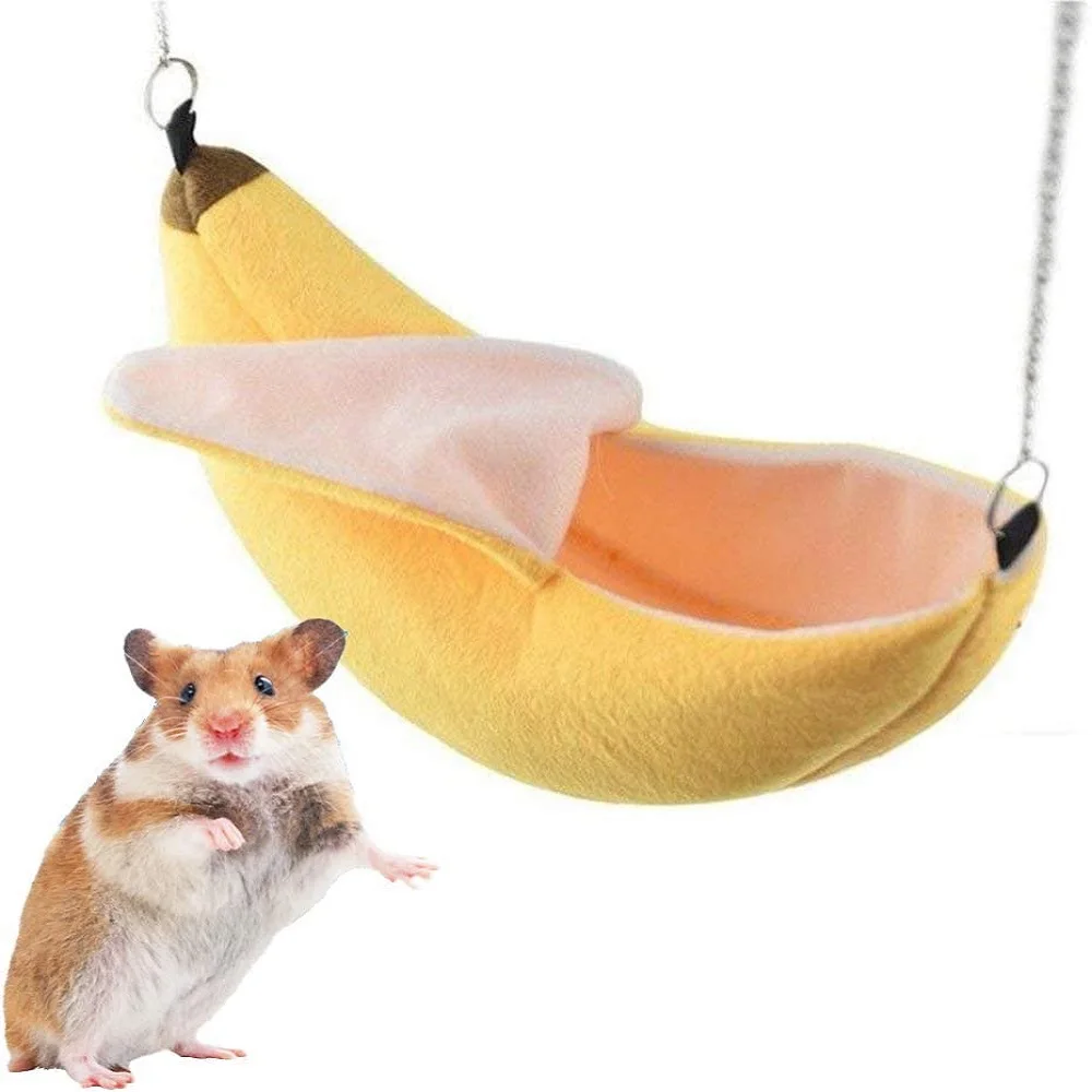 

Banana hamster bed house hammock small animal warm bed house cage nest hamster accessories hamster bird pet