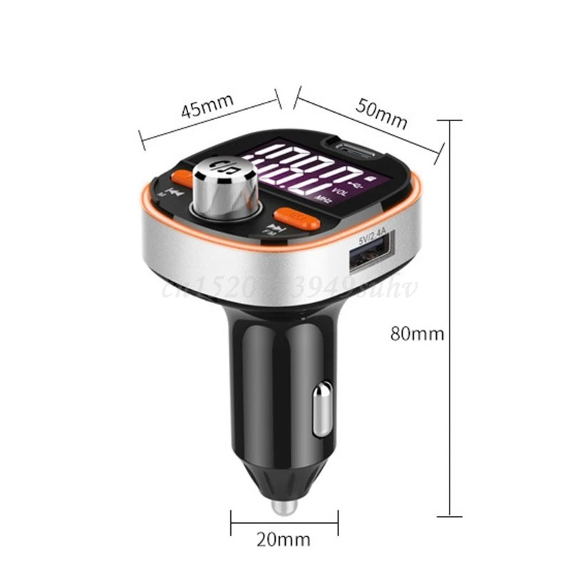 Автомобильный MP3-плеер OOTDTY QC3.0 с быстрой зарядкой Bluetooth 5 0 FM-передатчик