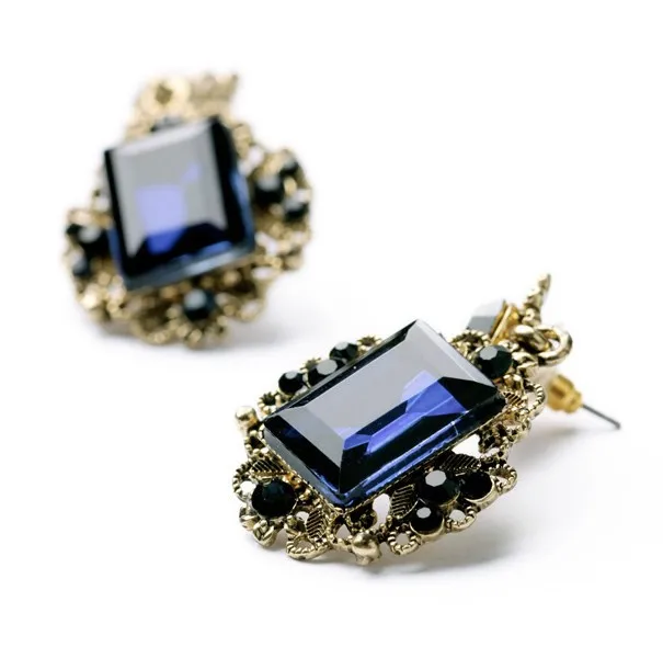 Геометрические Квадратные блестящие висячие серьги с кристаллами эффектные для