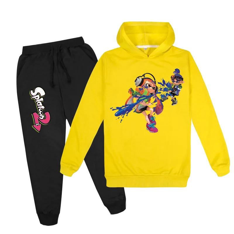 Conjunto de Sudadera con capucha para ni&ntilde;os y ni&ntilde;as, Conjunto de sudadera y pantalones, conjunto de 2 piezas, Oto&ntilde;o, 2021-4