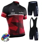 Летний профессиональный велосипедный комплект из Джерси, Мужская одежда для гоночного велосипеда, одежда для езды на велосипеде, одежда для езды на горном велосипеде, спортивная одежда, комплект для езды на велосипеде STRAVA