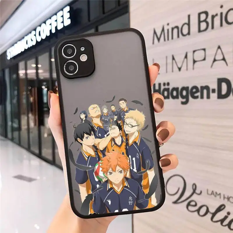 

Haikyuu Hinata Anime Volleyball Phone Cases matte transparent For iphone 7 8 11 12 plus mini x xs xr pro max cover