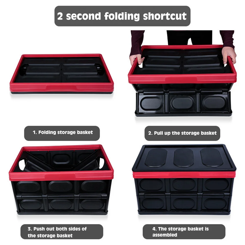 

Car Storage Box Trunk Multifunctional Foldable Organizer Large Capacity Car Trunk Folding Storage Box Auto Storage Tools 56L/30L