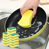 5pcs kitchen high density sponge dishwasher magic cleaning rub pot sponge rust for stains remove cleaning kit brush sponges