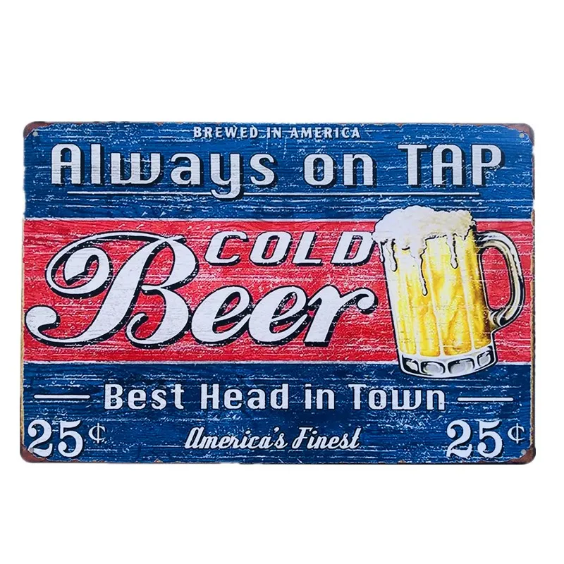 

Vintage I Love Beer Metal Tin Signs Pub Tavern Wall Decor for Bar Club Man Cave Retro Art Posters