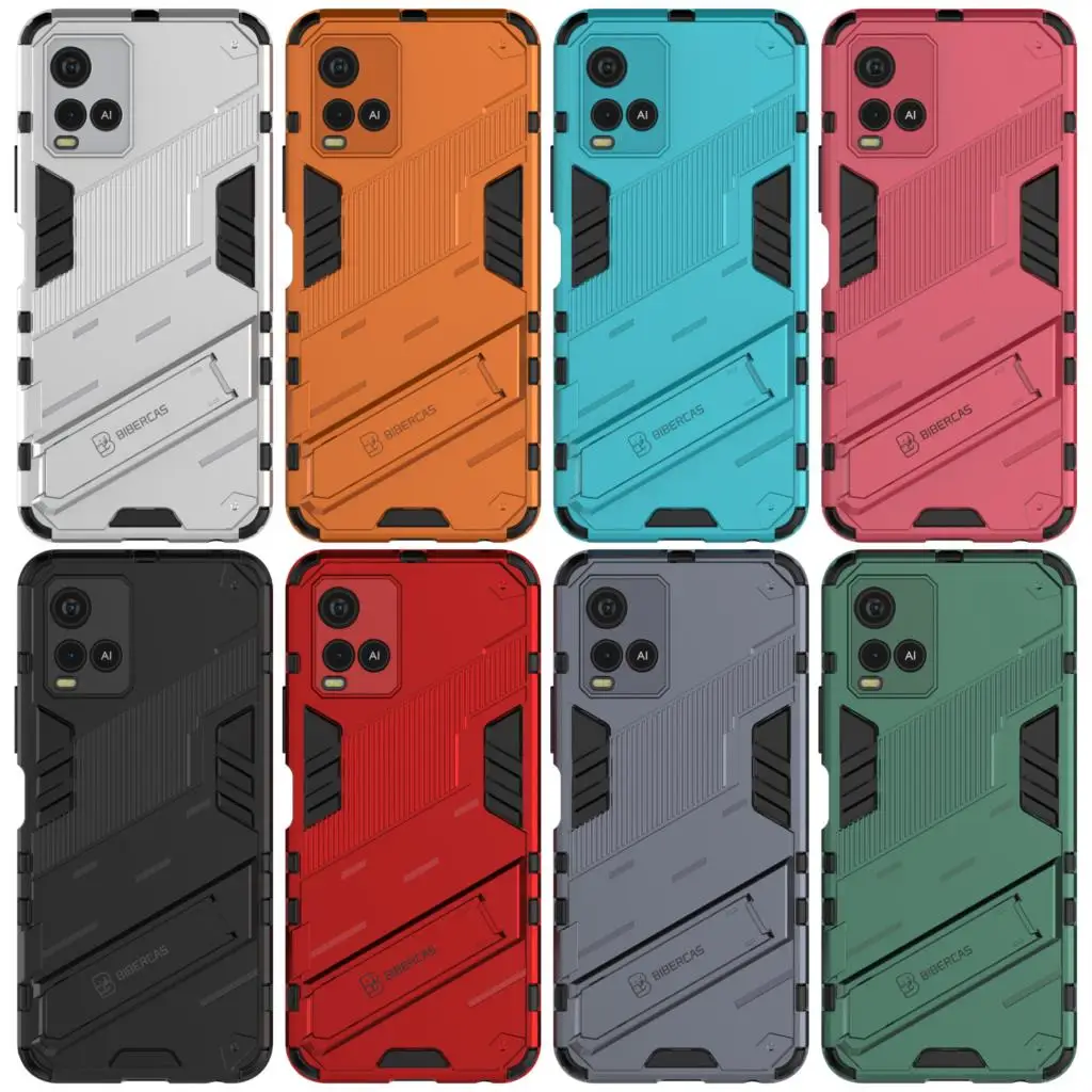 For Vivo Y21 Case For Vivo Y21 Y21S Y73 Y72 V21 V21E X70 X60 Pro Plus Cover Hard Kickstand Shockproof Back Phone Bumper Fundas
