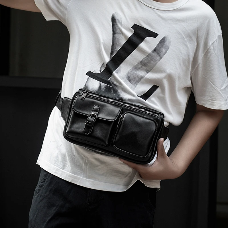 Новая простая нагрудная сумка высокого качества из искусственной кожи в стиле