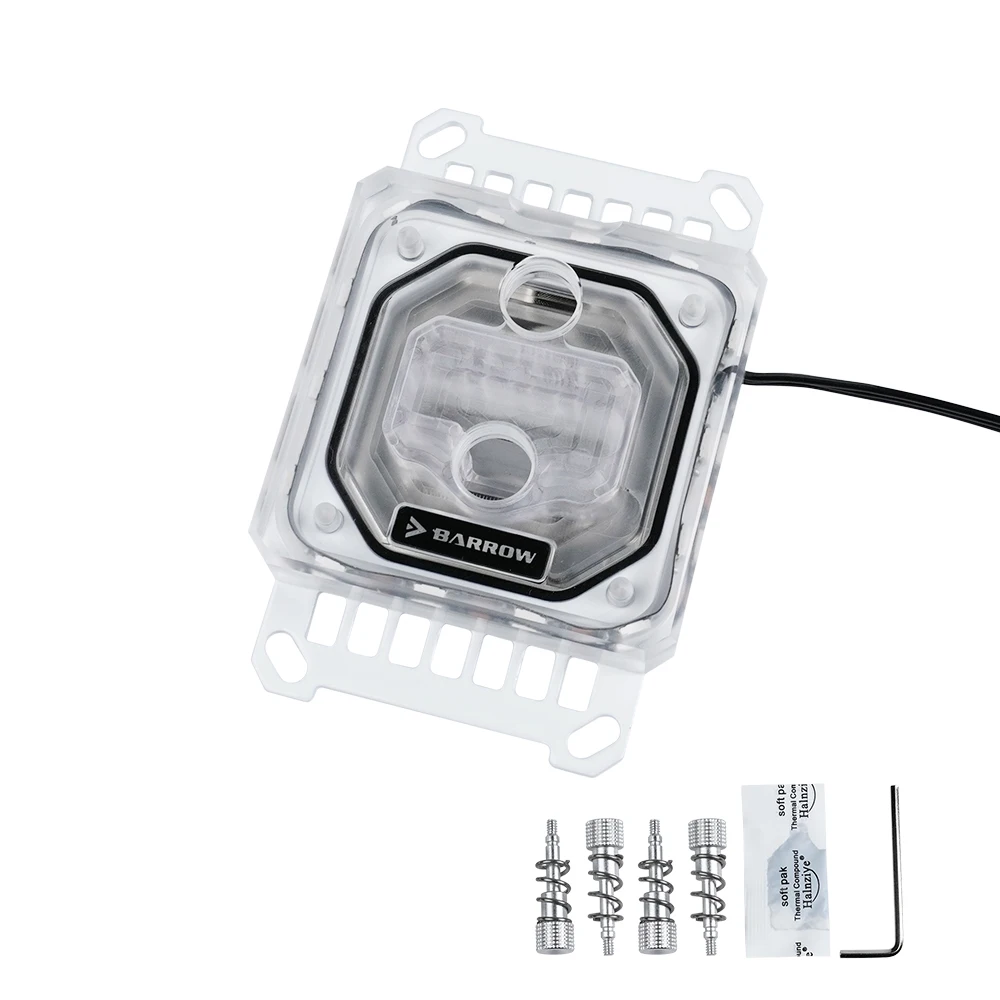 

Barrow AMD AM3 AM4 CPU Water Block Cooling RGB Processor Cooler 2.0 5V Light ,Black White ,LTYK3A-04 V2 amd cooler