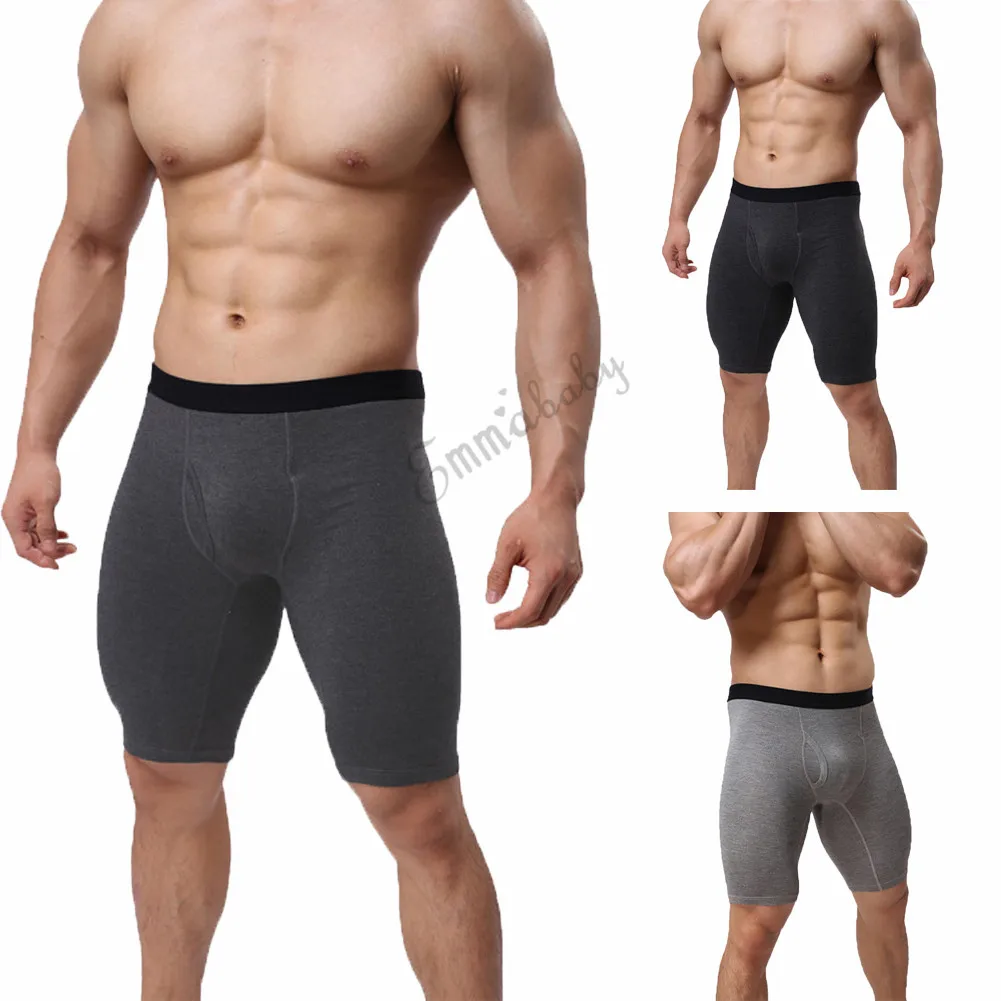Спортивный лагерь Для мужчин хлопок шорты-боксеры визуально удлиняющие ноги