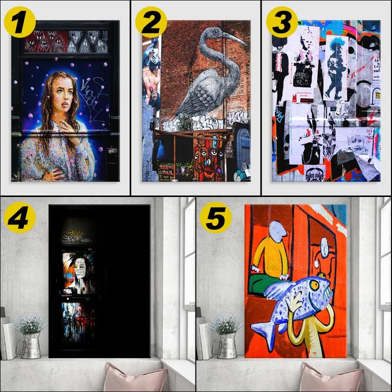 

Modern Art Brick Lane Shoreditch Picture Home Decor Nordic Canvas Painting Wall Art Drawing Posters and Prints