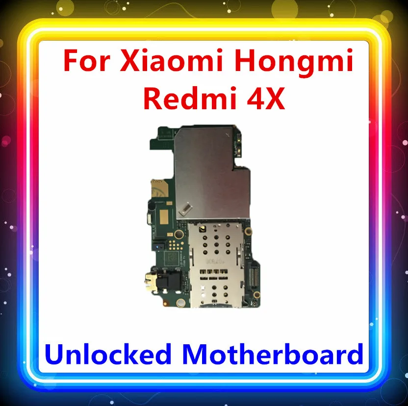 Разблокирована для Xiaomi Hongmi 4 Redmi 4X материнская плата с чипом логической платы Android OS плата за телефон 16 ГБ 32 ГБ 64 Гб Замена материнской платы