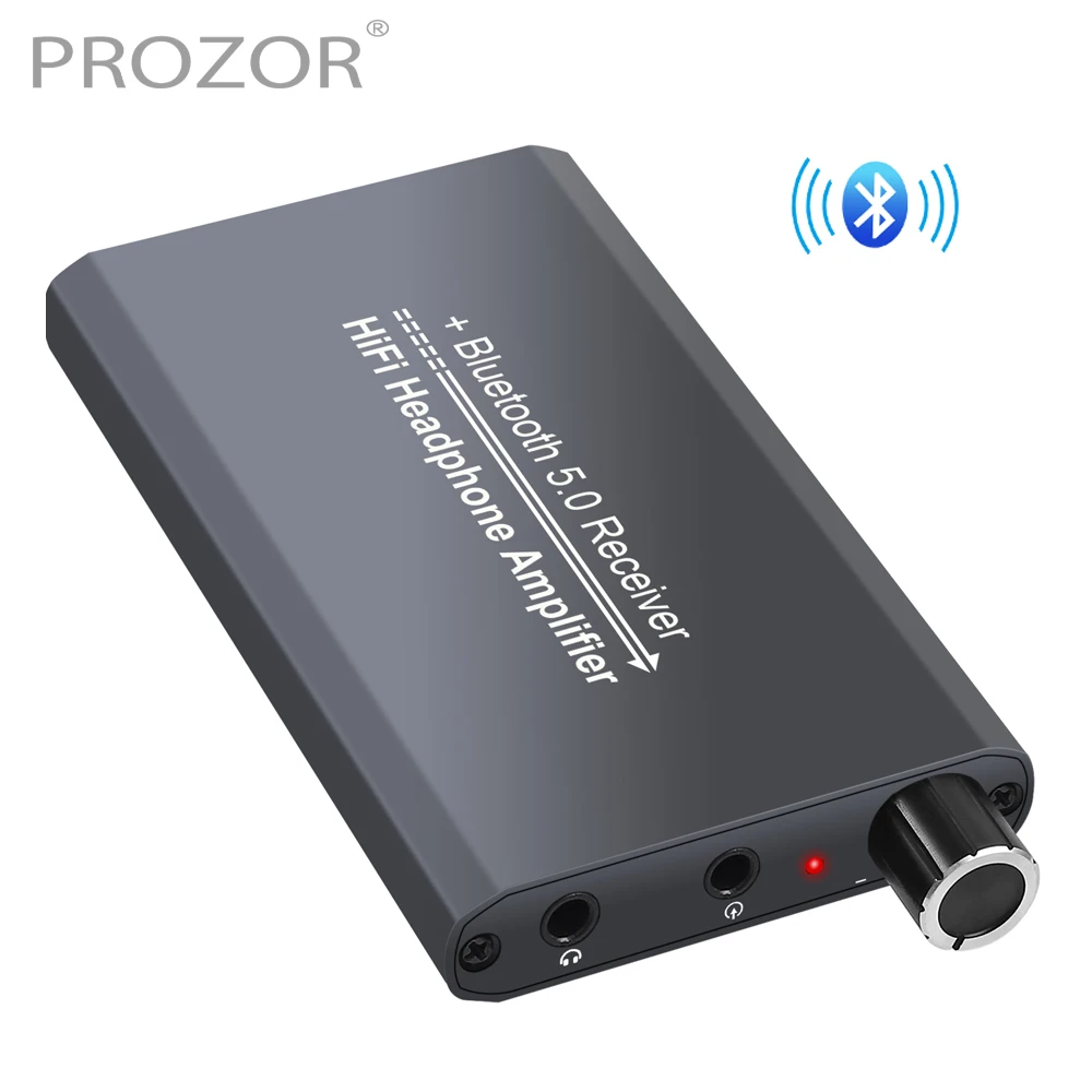 PROZOR Портативный HiFi Bluetooth усилитель для наушников 16 300Ω Поддержка AptX низкая