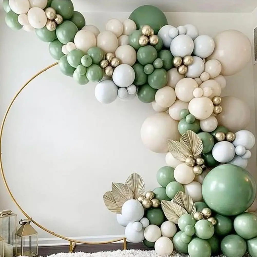 

99 Bean Green Balloon Garland Arch Kit Retro Color Balloon Set Wedding Birthday Party Decorations Birthday Party Wedding Decor