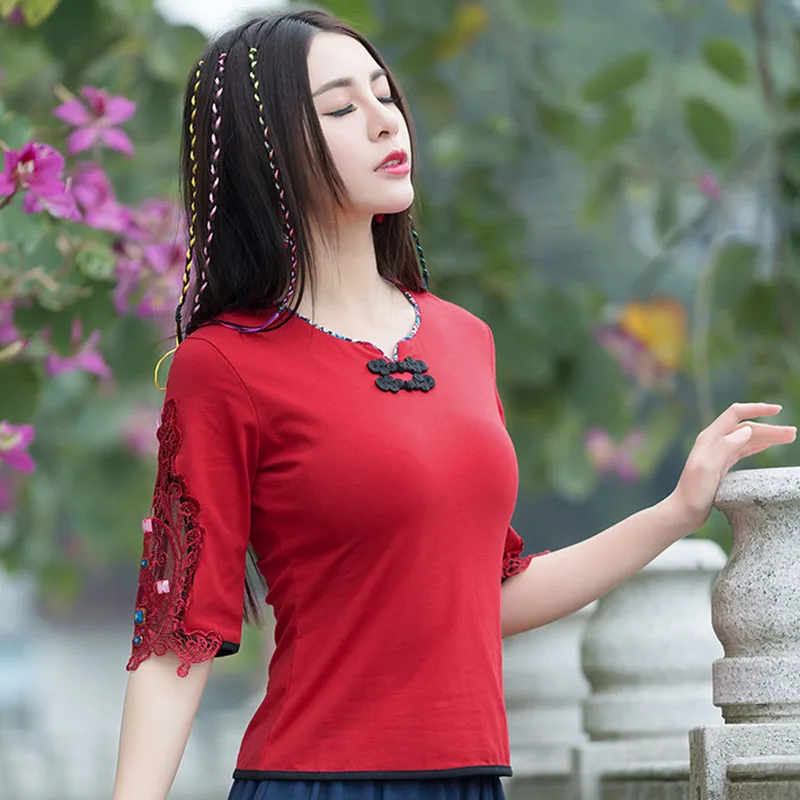 Женская футболка с вышивкой повседневный летний топ женская женский короткий в