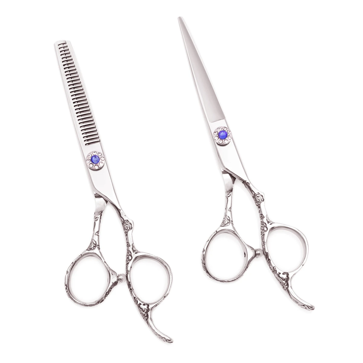 Ножницы для волос 5,5" и 6" с настраиваемым логотипом 440C Barber Cutting 9002# Thinning Shears Salon Haircut, с деревянным чехлом.