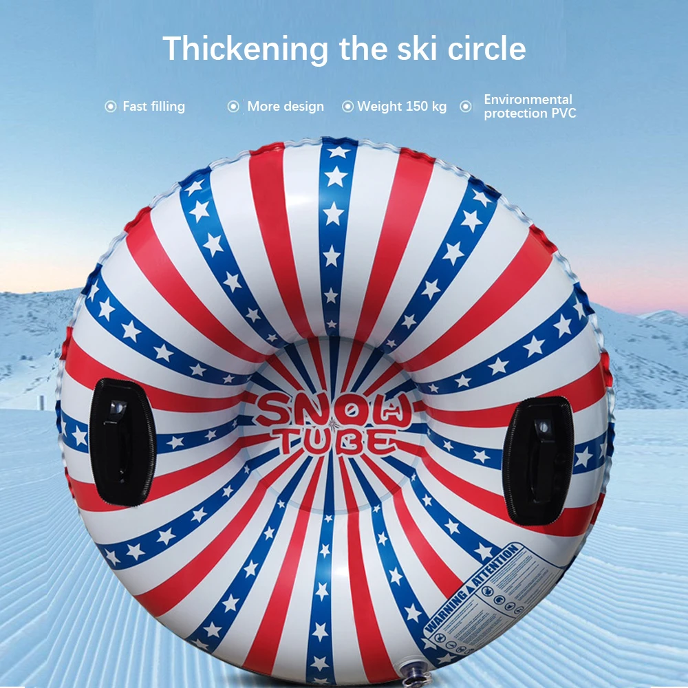 

Winter Inflatable Floated Skiing Ring Wear Resistant Snow Tube With Handle Pvc Snow Sled Tire Kid Ski Outdoor Sports Supplies