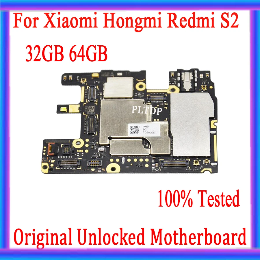 

Good Tested For RedMi S2 HongMi S2 Motherboard 100% Original Unlocked 32GB/64GB For Xiaomi HongMi RedMi S2 Logic Board Good Work
