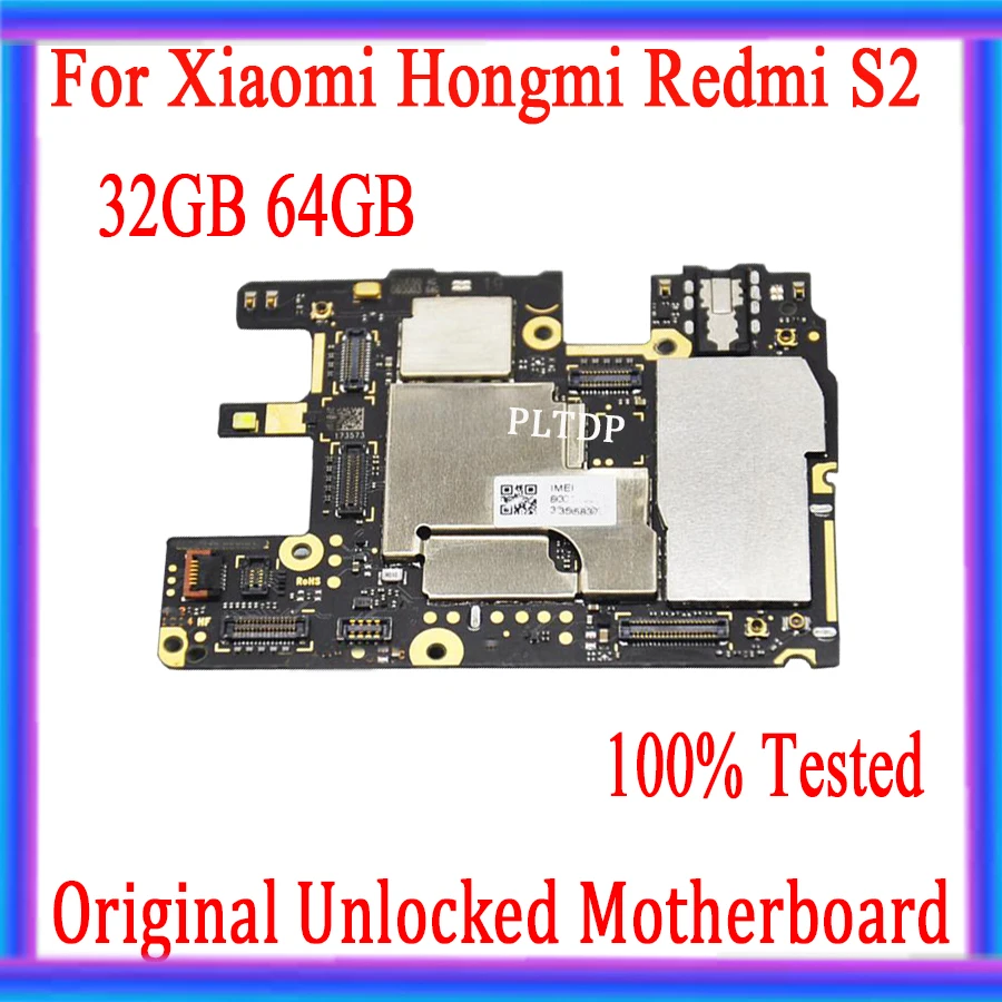 Материнская плата для Xiaomi Hongmi S2 Redmi 32 Гб 64 оригинальная разблокированная с чипами