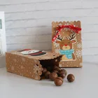 812 шт крафт-бумаги Рождество упаковочной коробки для рождественской вечеринки Бумага Подарочная коробка конфет сумка Merry для рождественской вечеринки поставки