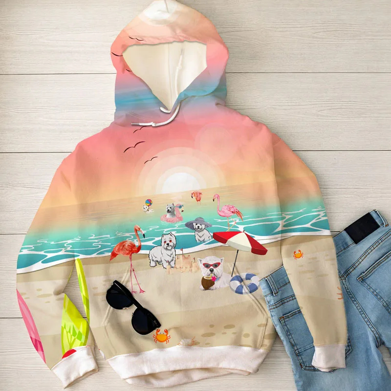 

New Dropshipping 3D Full Printing Sport Hip Hop Cartoon Hawaii Shar Pie Hoodies Usa Big Size Customized Men Clothing
