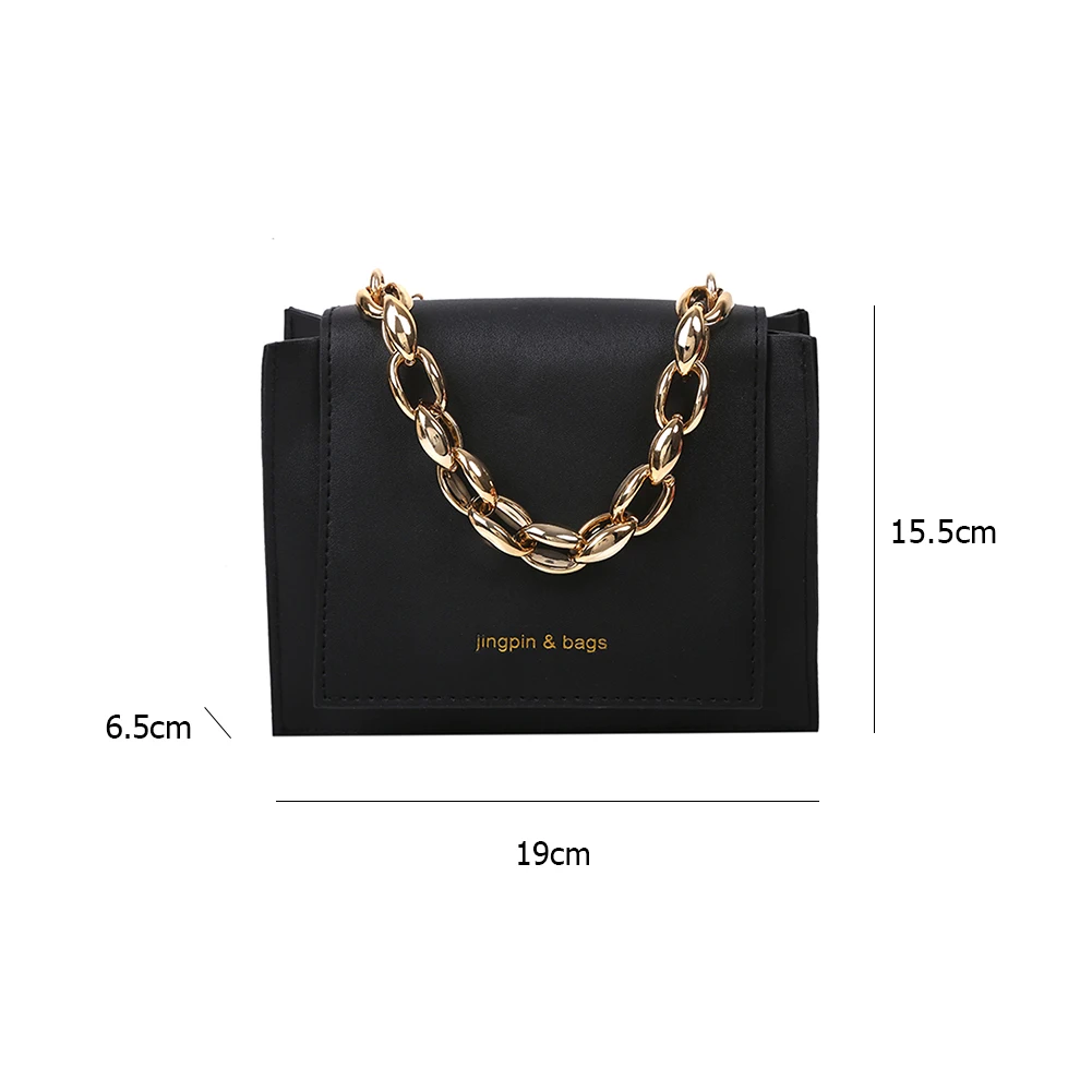 

Fashion Solid Color Shoulder Bag Women Portable Autumn PU Leather Chain Messenger Bags Street Travel Handbag 2021 Women's Bag