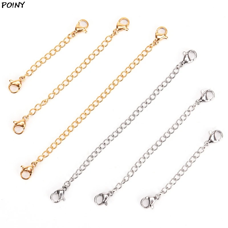 5/7.5/10cm Tone Extended Extension Tail Chain Lobster Clasps Connector For DIY Jewelry Making Findings Bracelet Necklace | Украшения и