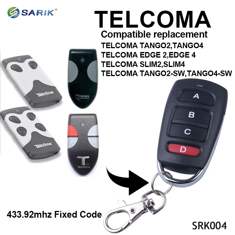 Для TELCOMA TOP 432NA 434NA копирующий пульт дистанционного управления Дубликатор 433 92 МГц
