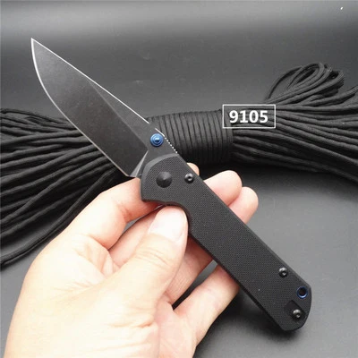 Black Handle Land 9105 9106 карманный складной нож с зажимом для ремня 12C27 Sandvik Blade G10 Ручка для кемпинга - Цвет: Black Handle