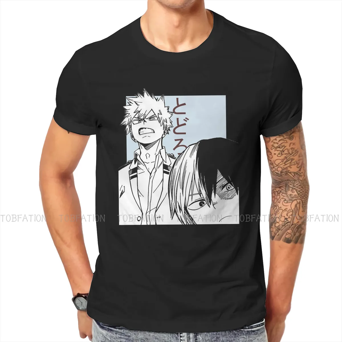 

Забавная футболка с японским аниме героем моя геройская Академия Izuku, Классическая Высококачественная футболка, большая мужская одежда с к...