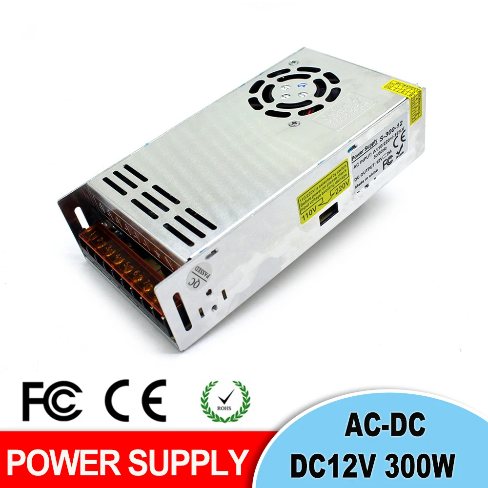 12V 25A 300W переключатель питания трансформатор переключения напряжения