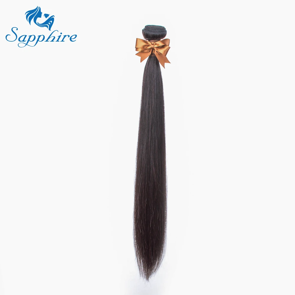 Сапфировые бразильские человеческие волосы remy Weave 3 пучка прямые натуральные черные цветные пучки "-24" штук
