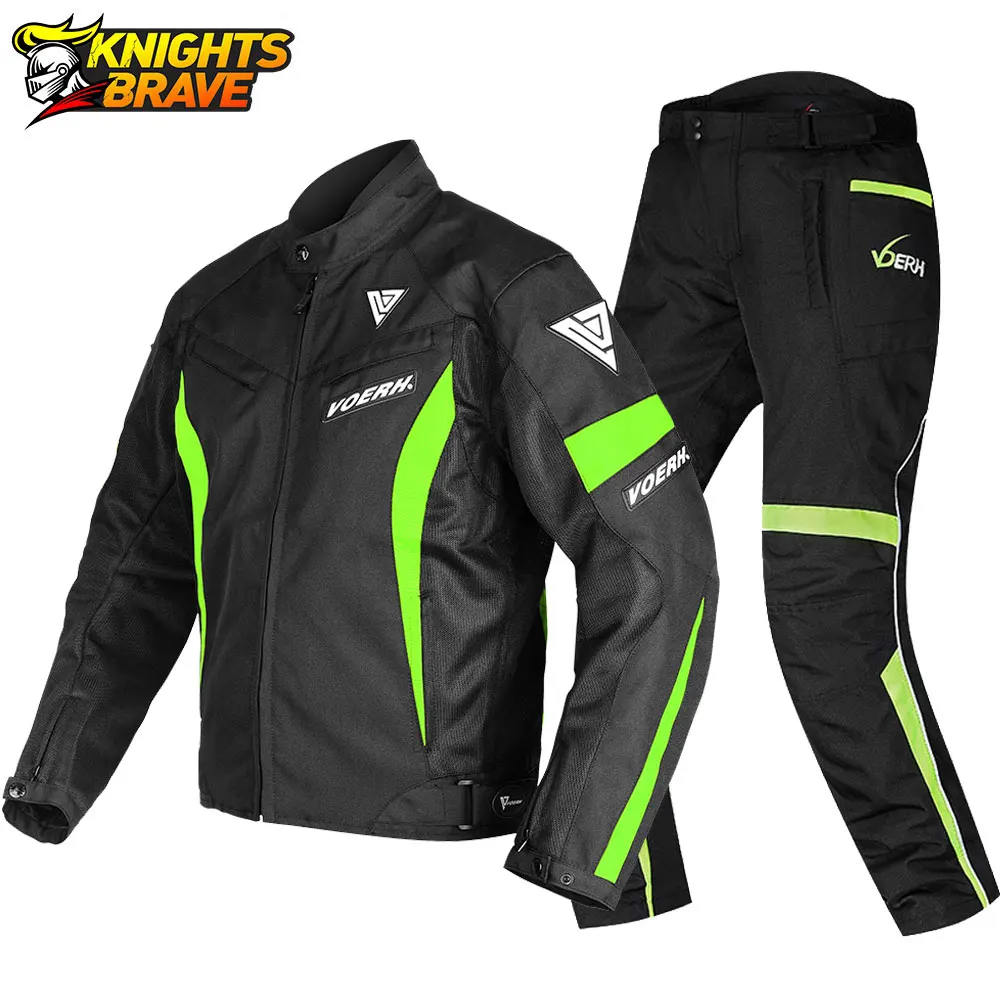 VOERH Motorcycle Jacket Suit Men Breathable Mesh Moto Jacket Motocross Off-Road Jacket Jaqueta Motociclista Moto Protection