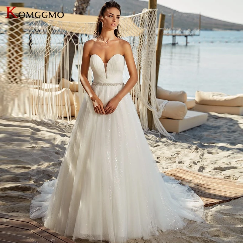 Женское свадебное платье без бретелек Vestido De Noiva элегантное бальное с открытой