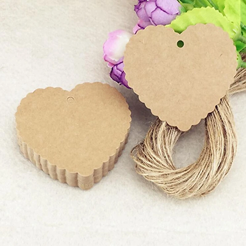 DIY пустая маленькая Закладка любовь этикетка подарочная карта натуральный джут