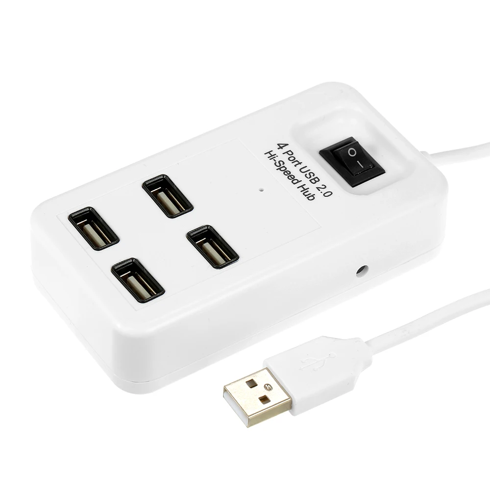 

Высокоскоростной концентратор с 4 портами USB 2,0, одновременное использование, быстрая передача больших файлов, скорость передачи 480 Мбит/с, у...