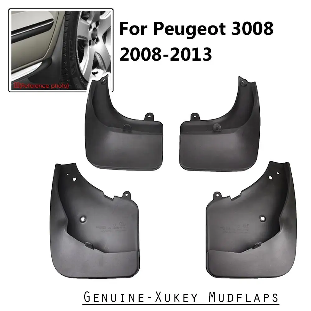 

4X For Peugeot 3008 MK1 2008 - 2013 Mud Flaps Mudflaps Splash Guards Mudguards Fender 2009 2010 2011 2012 Front Rear