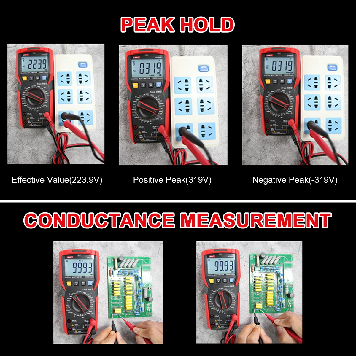 

UNI-T UT89XE 2.8inch Digital Multimeter 20000 Counts True RMS Portable Universal Tester Voltmeter Ammeter Ohm Volt Amp Tester
